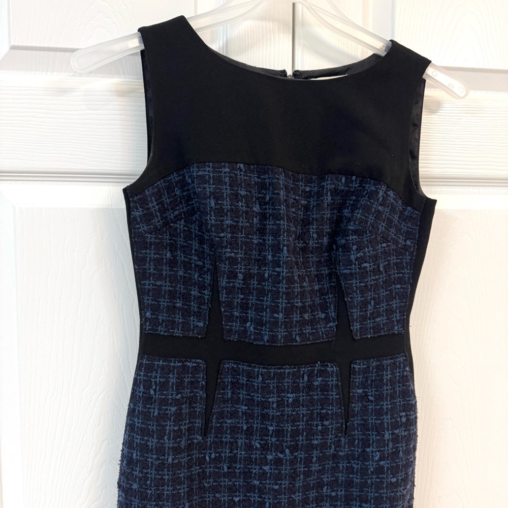 TORY BURCH Tweed Pattern Sheath MIDI Dress - Picture 4 of 10